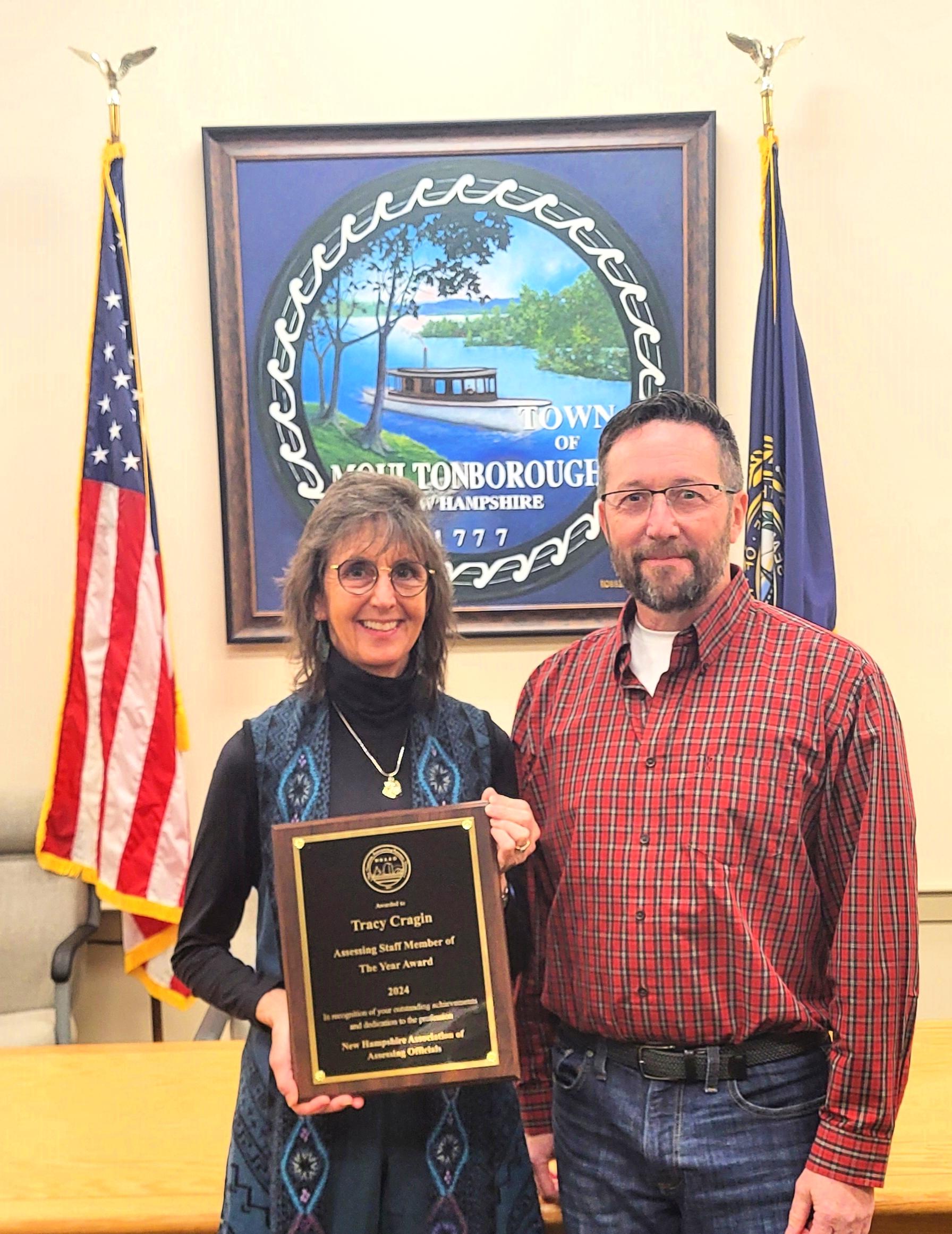 Tracy - NHAAO Award with Town Seal - 12-20-24