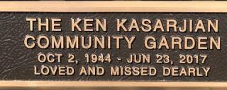 Community Garden Plaque